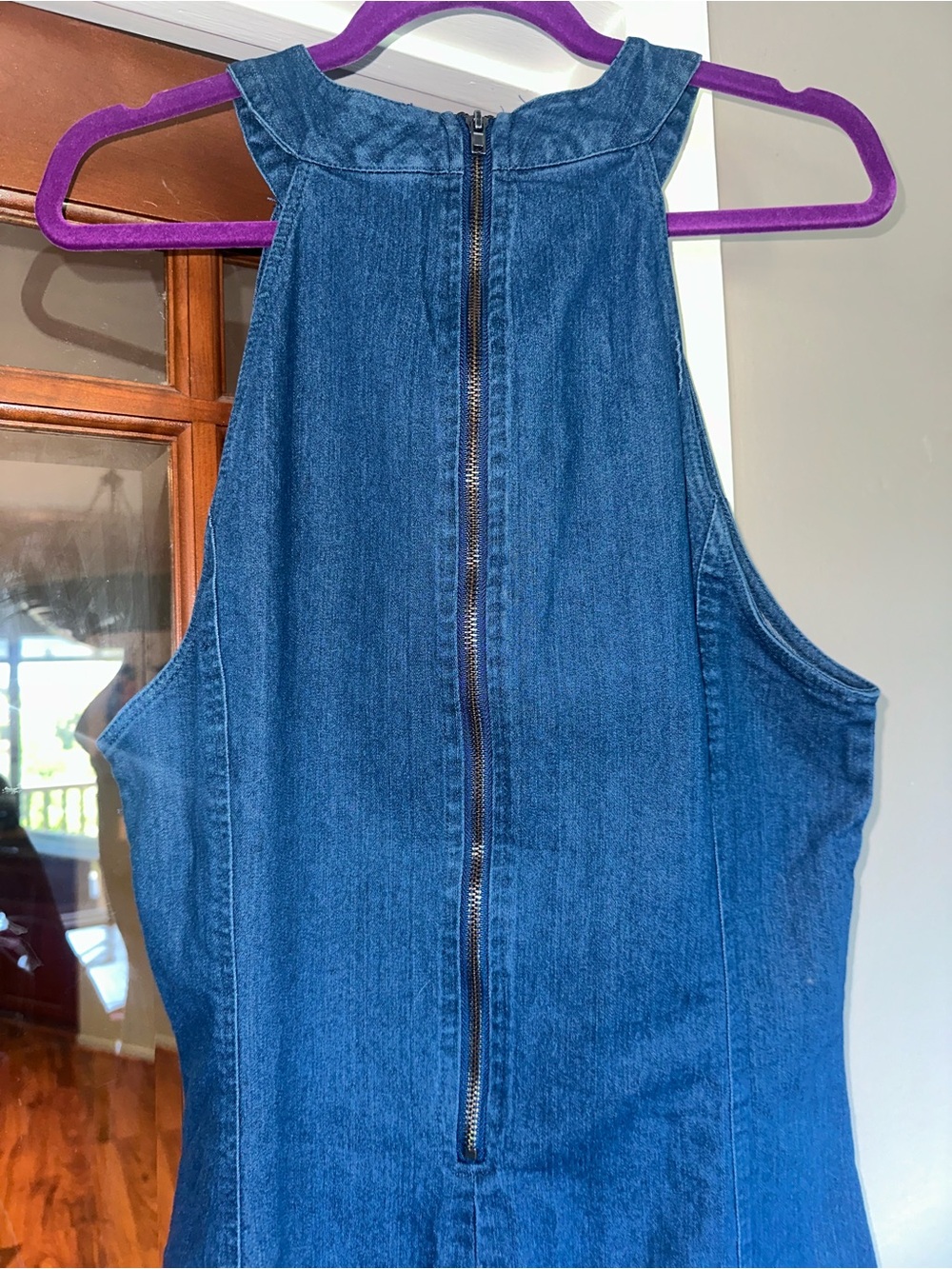 Ashley Stewart NWT Sleeveless Denim Shift Dress - Blue P2P 20” waist 17-18” - Picture 7 of 16